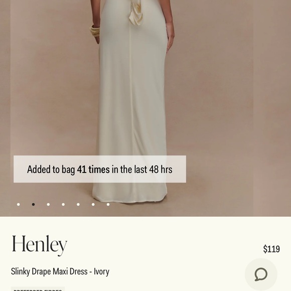 MESHKI henley ivory dress maxi - Picture 2 of 5